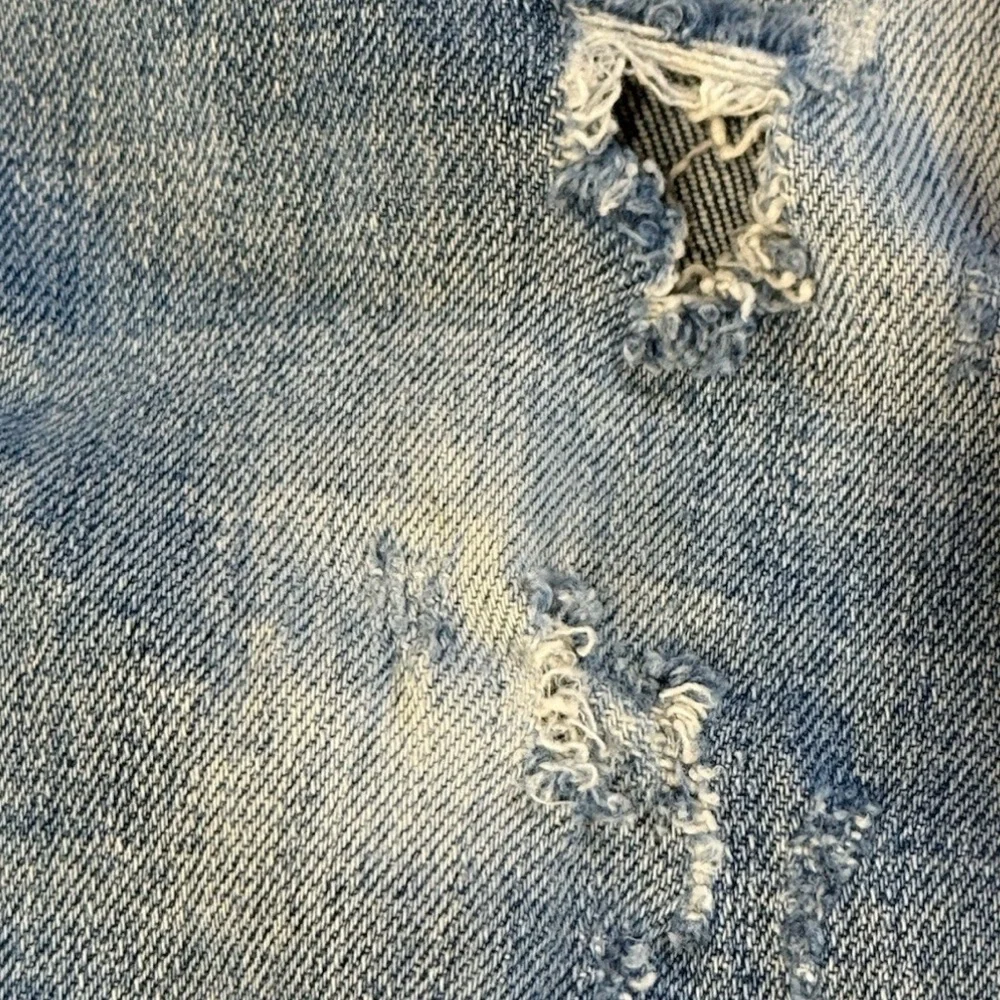Philipp Plein Distressed Straight Leg Jeans Light Blue Waist 29 Men